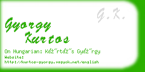 gyorgy kurtos business card